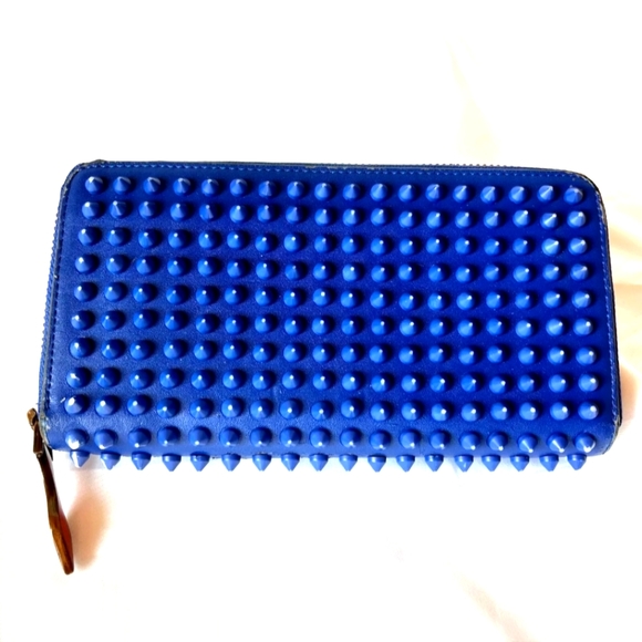 Christian Louboutin Panettone blue spiked long wallet - Picture 13 of 16